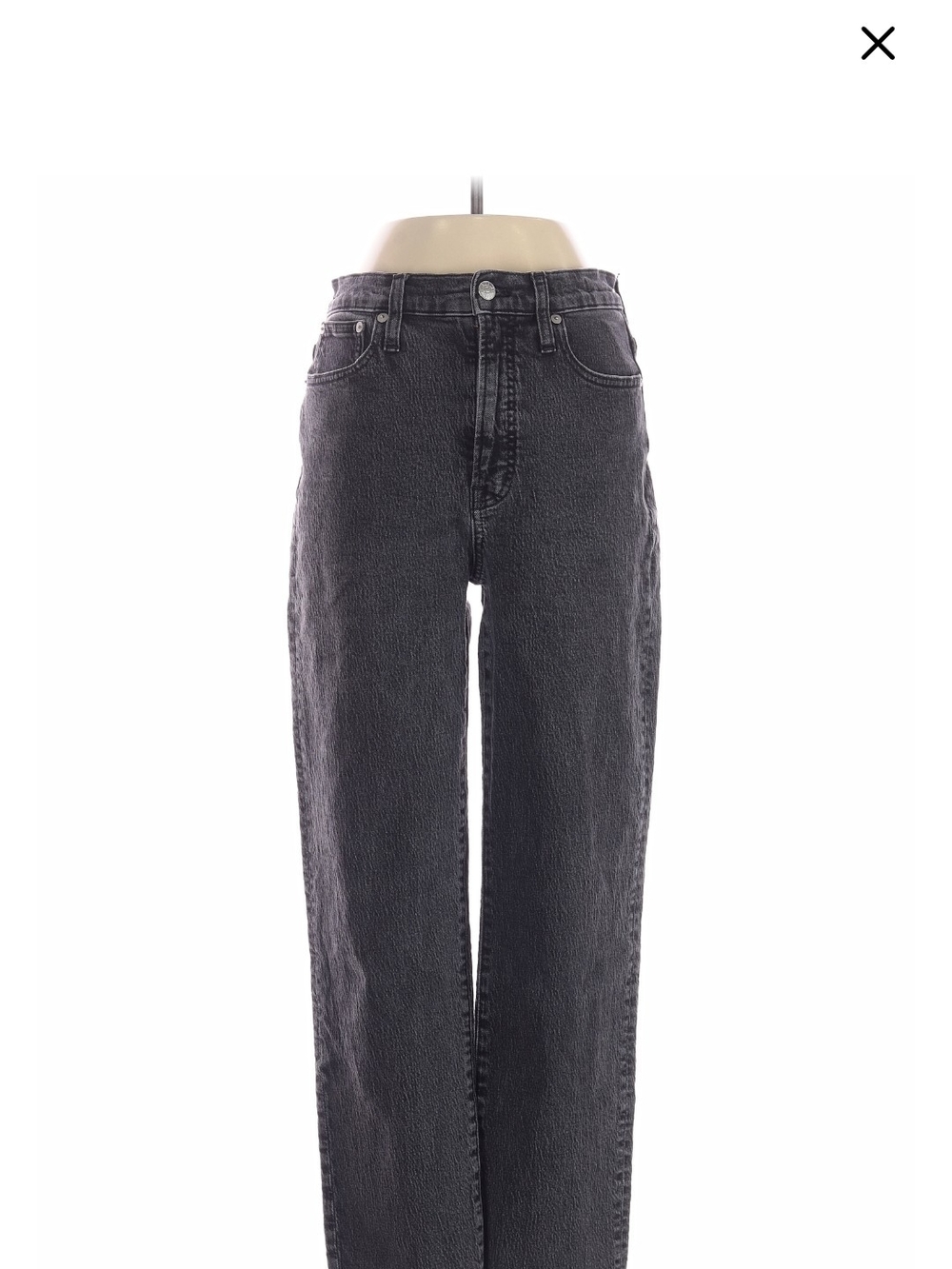 Classic High-Rise Straight Leg Jeans - Black